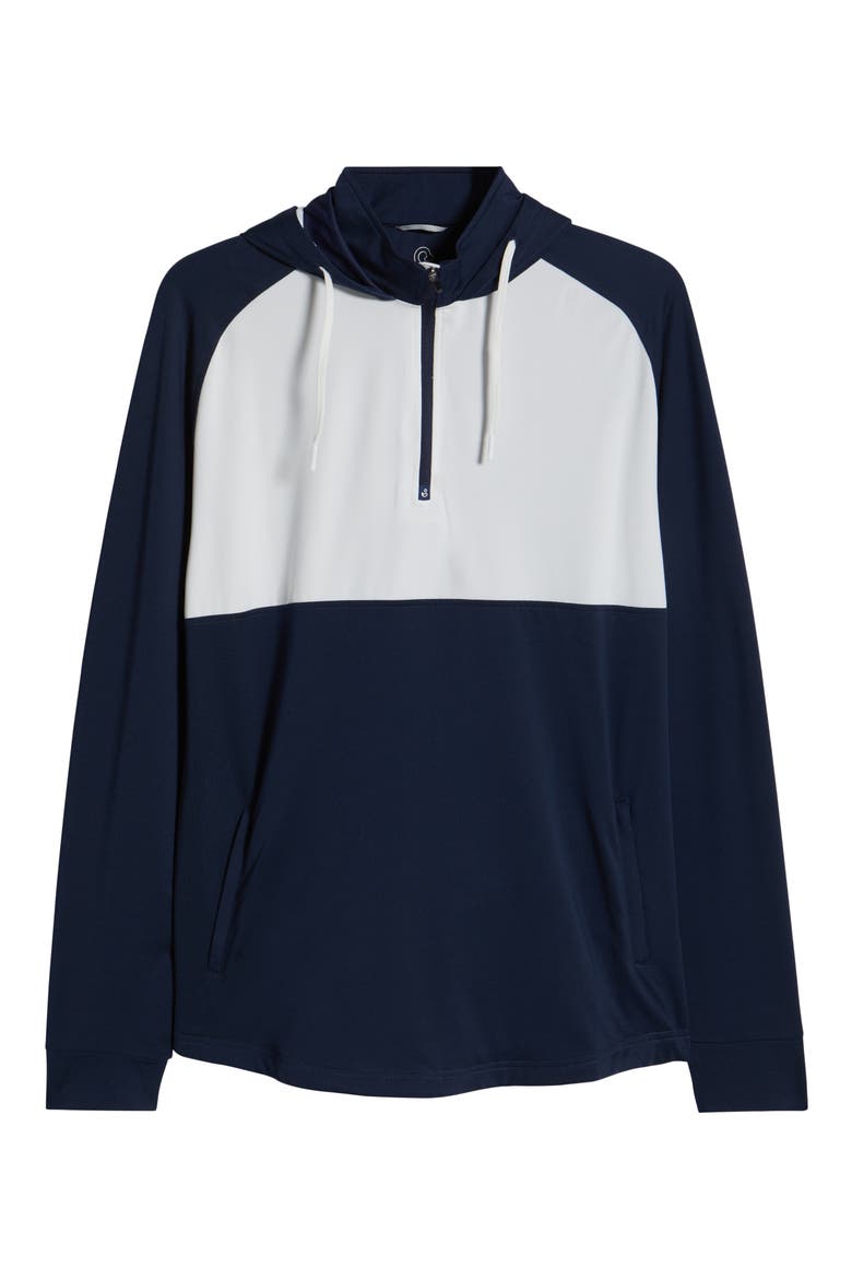 Logan Colorblock Half Zip Hoodie, Alternate, color, MIDNIGHT NAVY