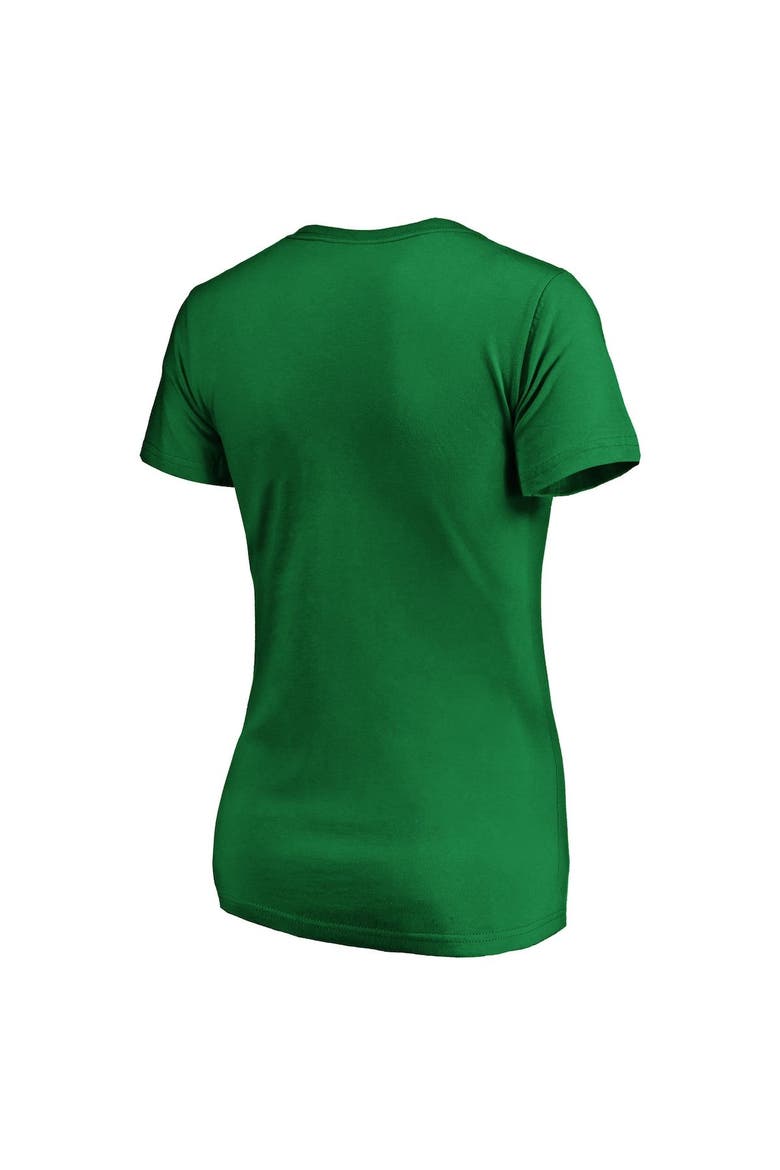 Women's Fanatics Branded Kelly Green Dallas Stars Primary Logo V-Neck T-Shirt, Alternate, color, KELLY GREEN