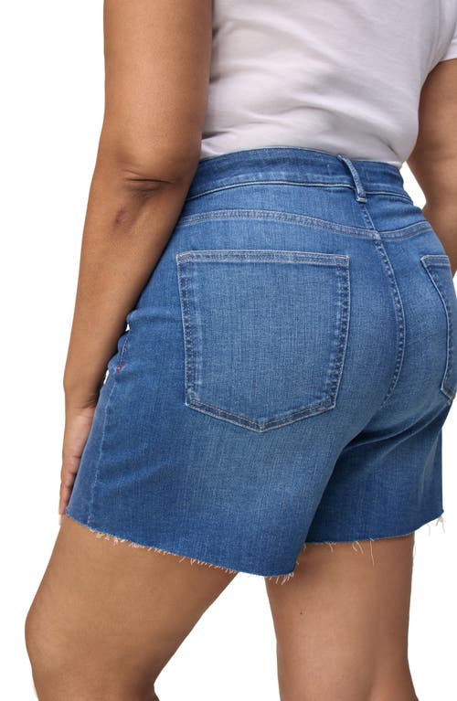 Warp & Weft Warp+weft Stretch Denim Shorts In Watersong