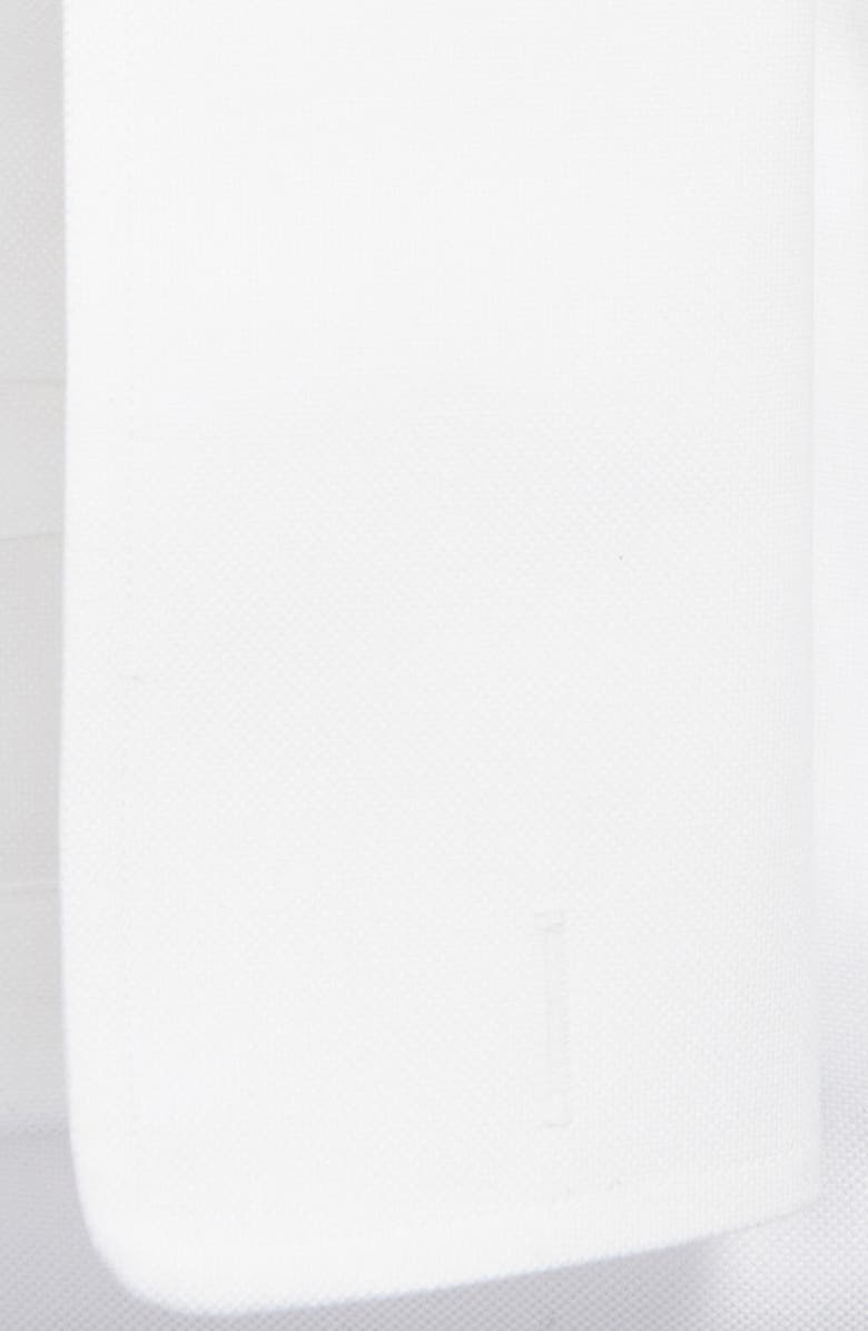 David Donahue Regular Fit Micro Bird's Eye French Cuff Dress Shirt, Alternate, color, White