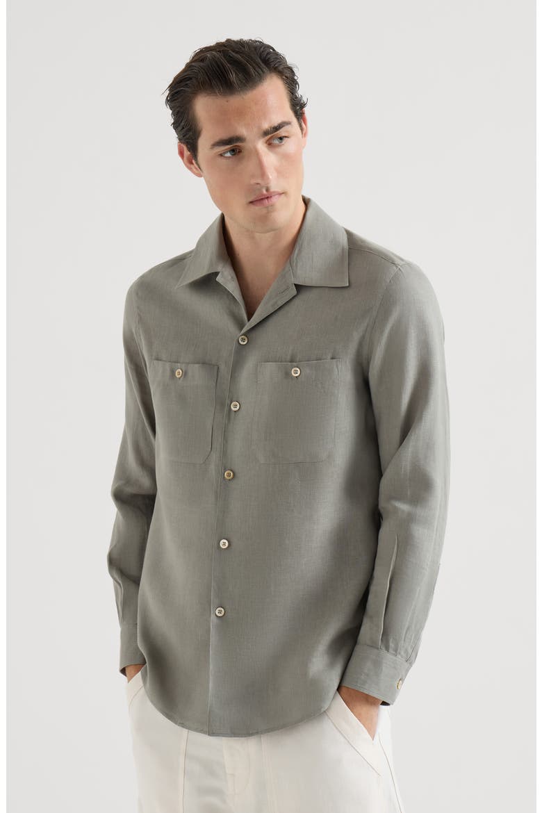 Shirt with chest pockets, Main, color, Khaki