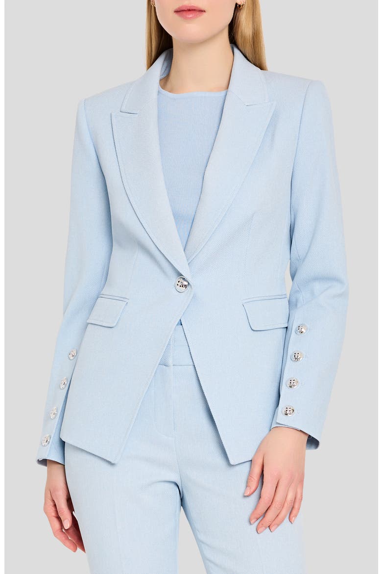 One-Button Blazer, Main, color, ICE BLUE