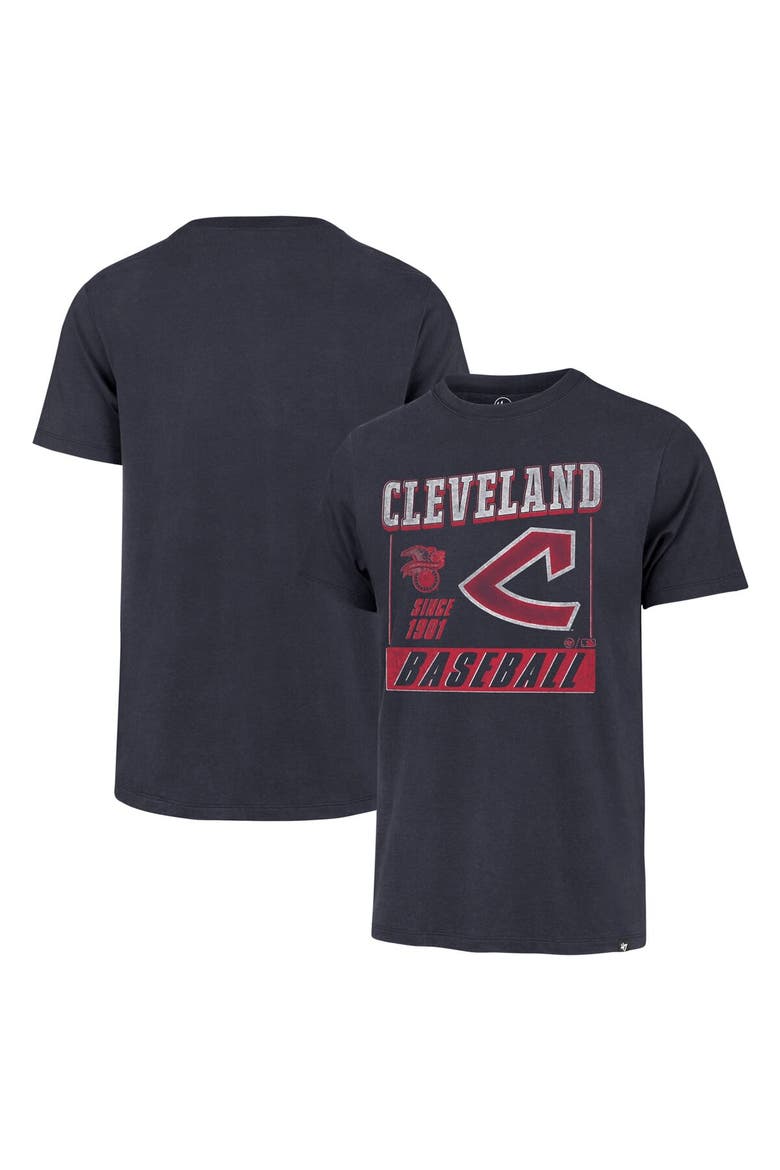 Men's '47 Navy Cleveland Guardians Outlast Franklin T-Shirt, Alternate, color, Navy