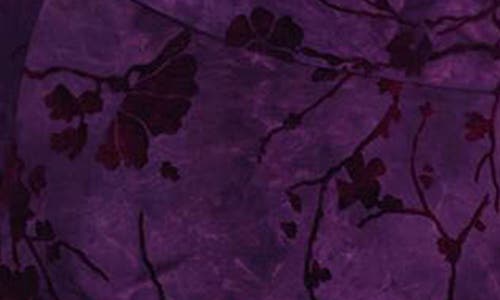Desigual Floral Stretch Velvet Midi Dress In Purple