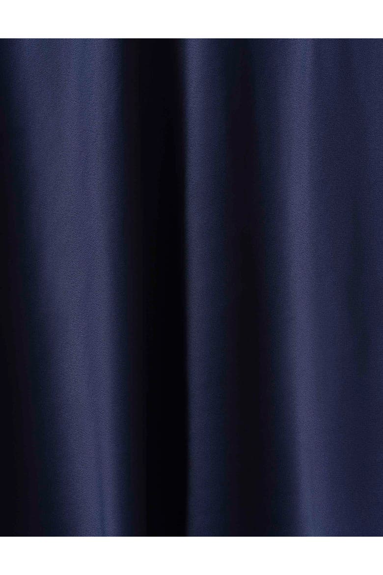 Alessia Picot V-neck Satin Midi Dress, Alternate, color, Navy