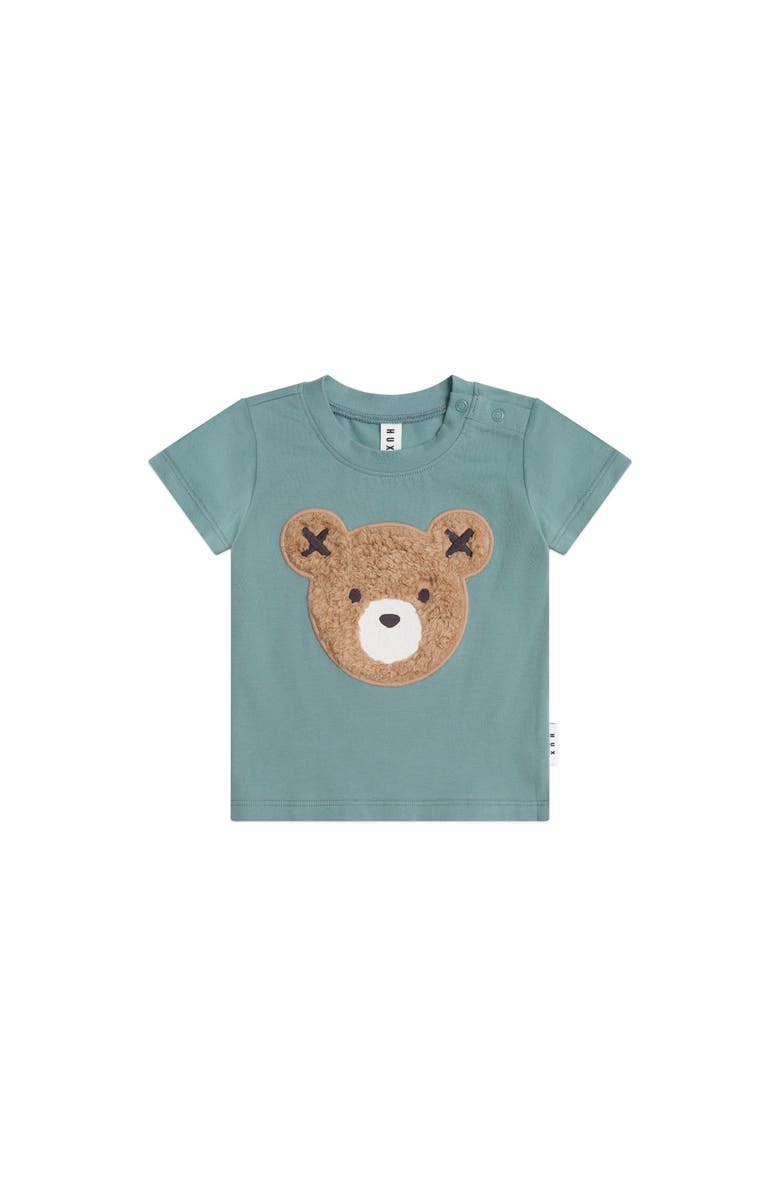 Huxbaby Furry Huxbear Tee, Main, color, Granite Green