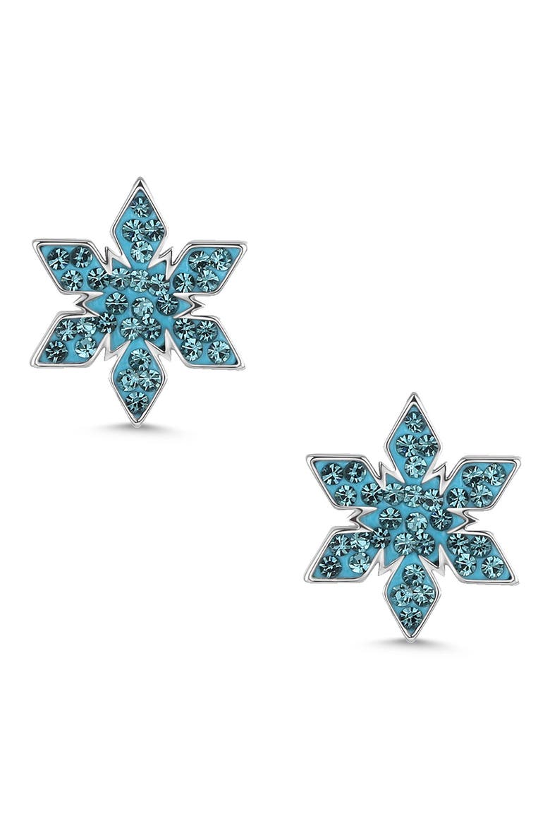 Kids' Crystal Snowflake Stud Earrings, Main, color, BLUE
