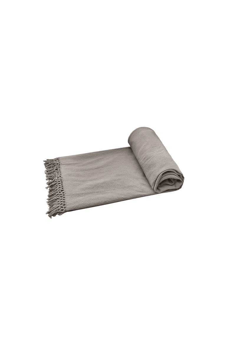 Lavato Oyster Bed Throw Blanket, Main, color, Beige