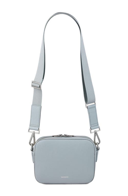 Sandro Small Synthetic Leather Bag In Blue Sky