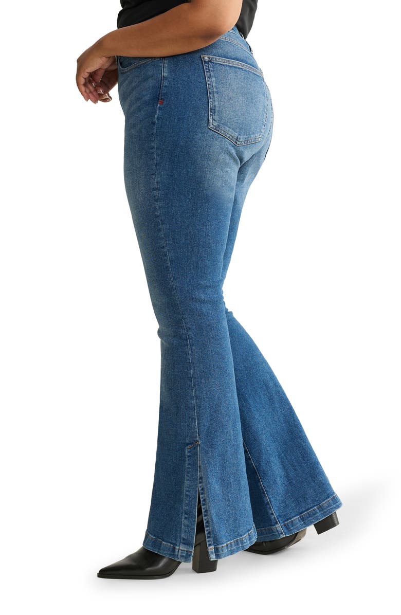WARP+WEFT MIA Split Hem High Waist Flare Jeans, Alternate, color, Rowdy