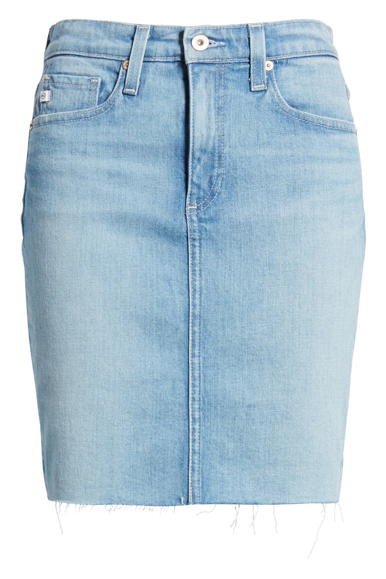 Erin Raw Hem Denim Pencil Skirt, Alternate, color, SINCERELY