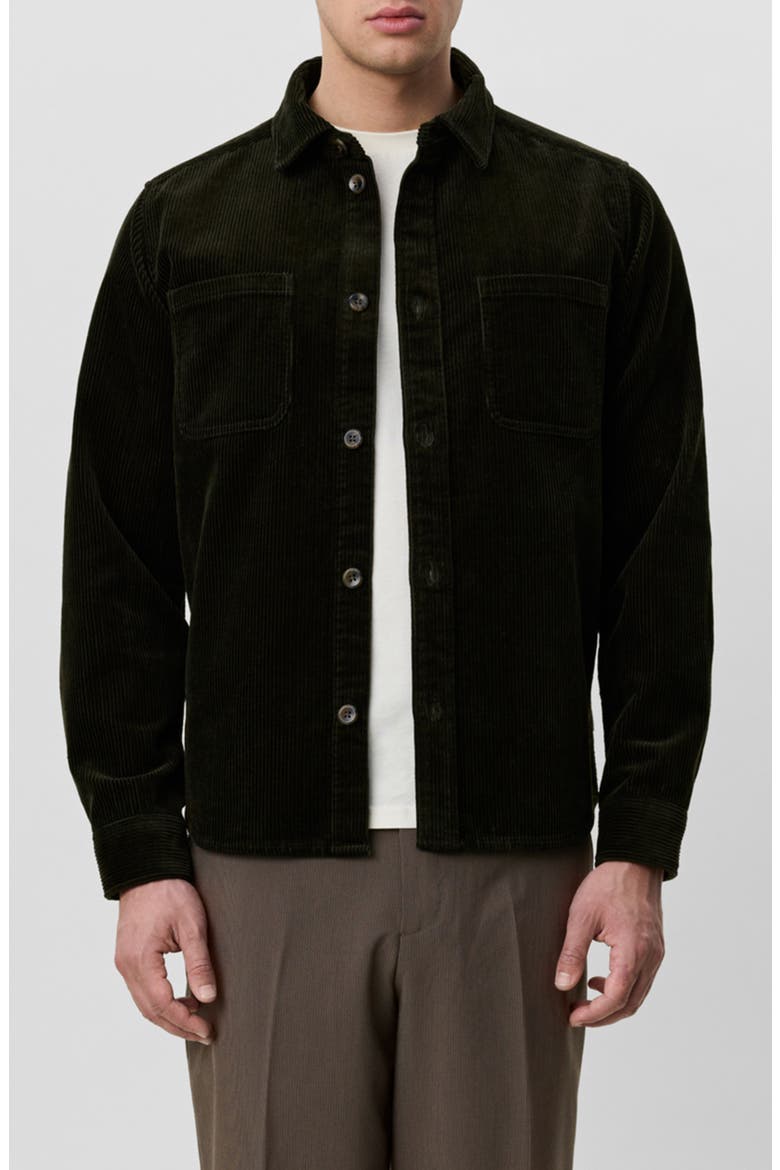 Corduroy Overshirt, Main, color, ROSIN GREEN