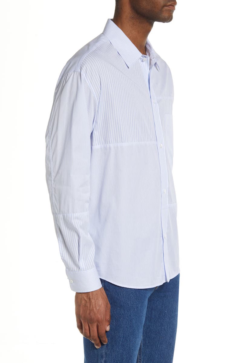 FRAME Men's Summer Mix Stripe Button-Up Shirt, Alternate, color,