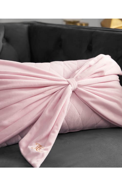 Juicy Couture Velvet Bow Accent Pillow