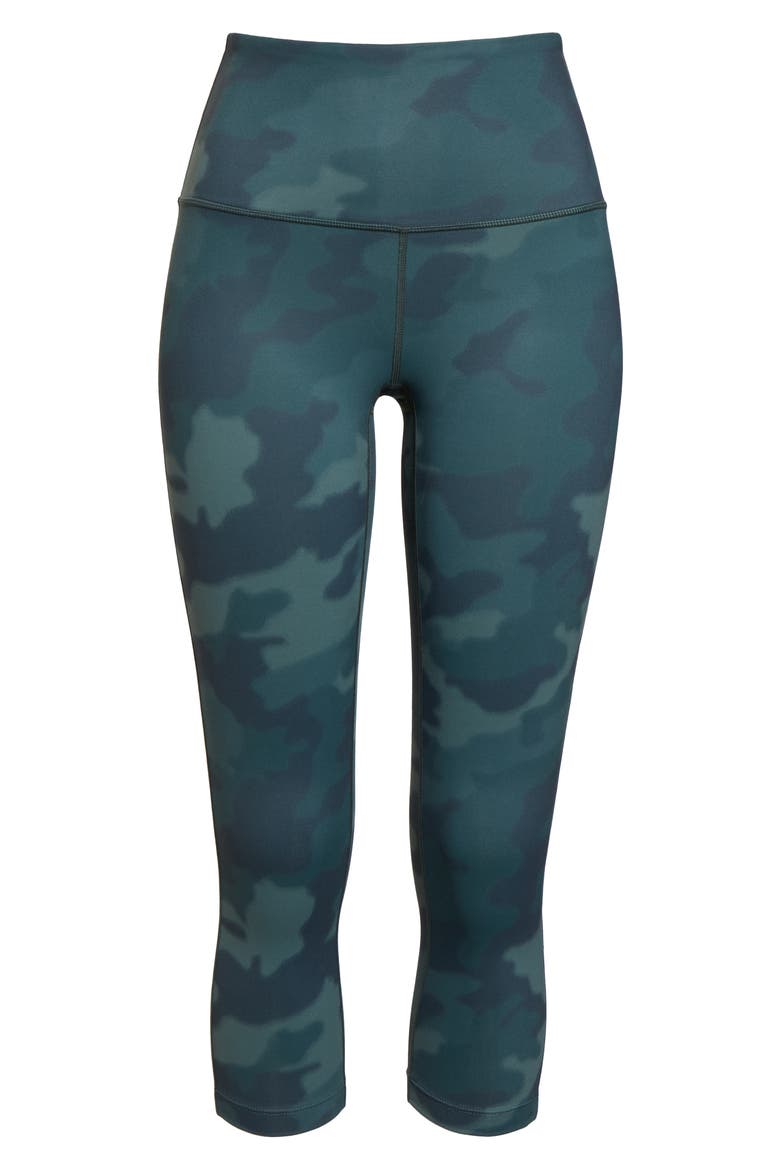 Live In High Waist Crop Leggings, Alternate, color, GREEN PONDEROSA CAMO BLUR