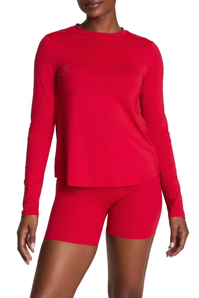 Get Moving Long Sleeve Top, Main, color, SPANX RED