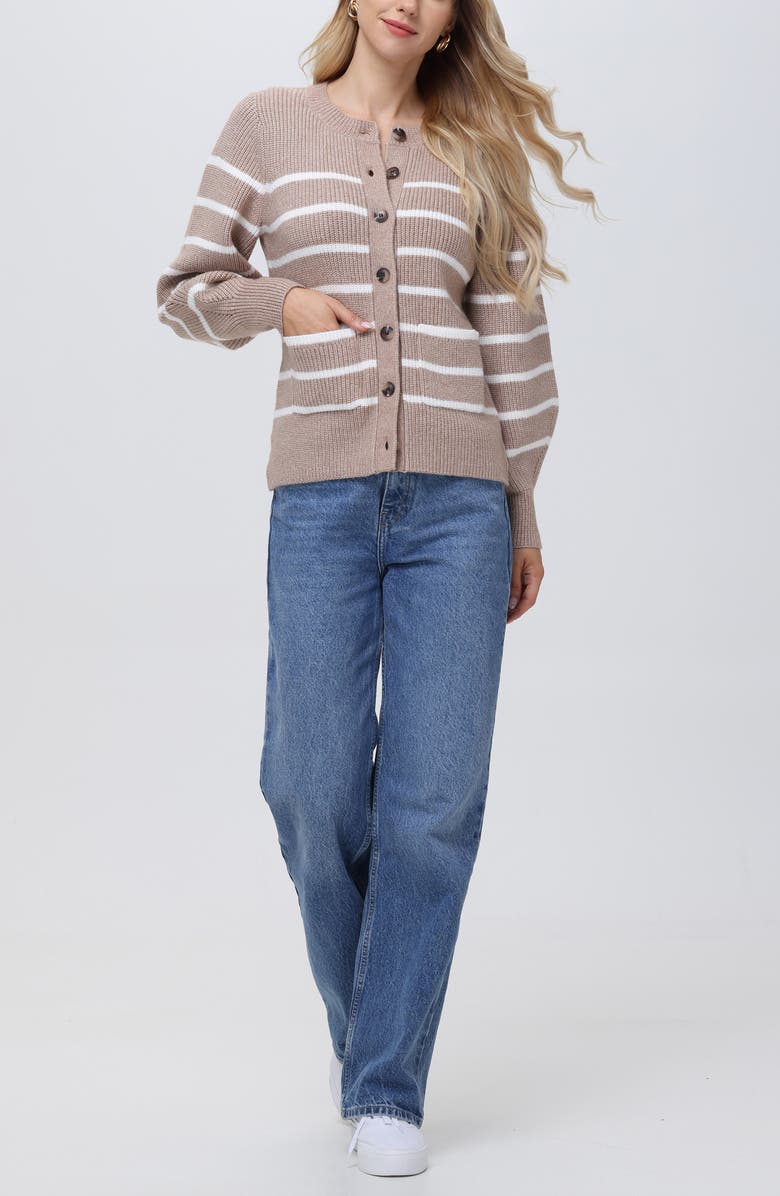 525 Josie Stripe Cardigan, Alternate, color, 