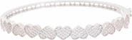 Juvell Pavé Heart Bangle Bracelet