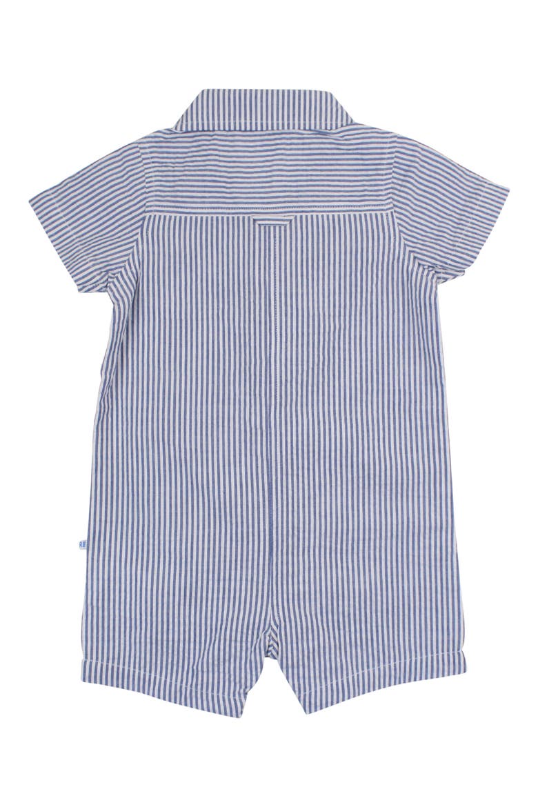 Classic Seersucker Cotton Romper, Alternate, color, BLUE