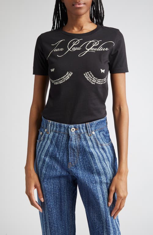 Jean Paul Gaultier Tattoo Poem Graphic Baby Tee