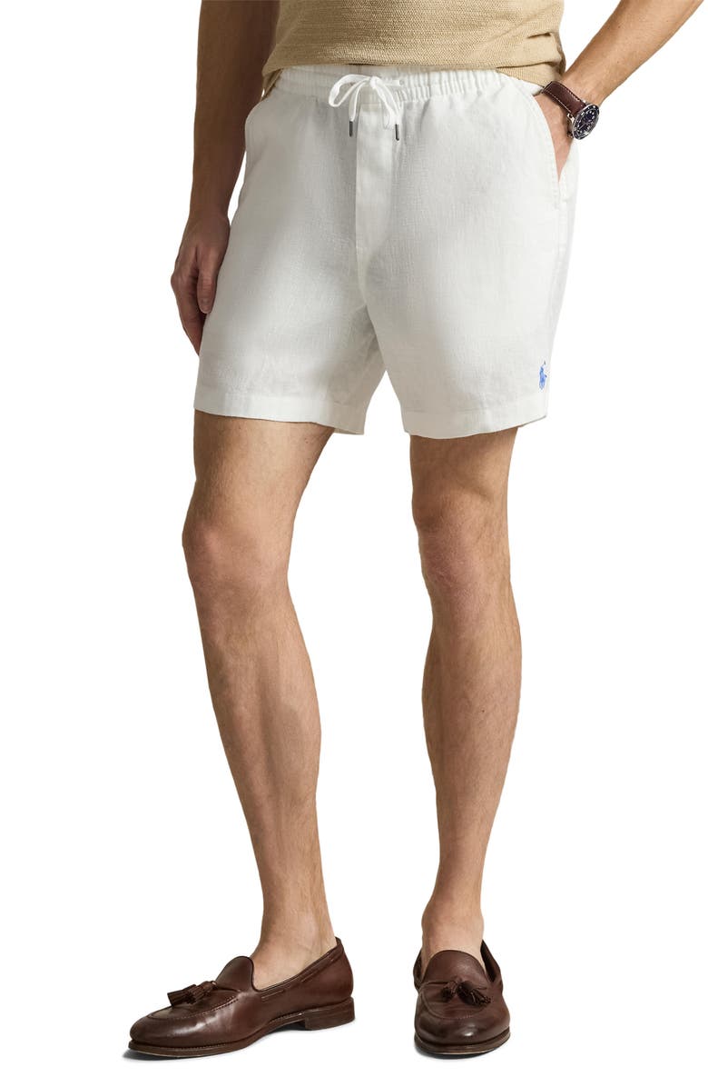 Polo Ralph Lauren Prepster Linen Shorts, Main, color, White