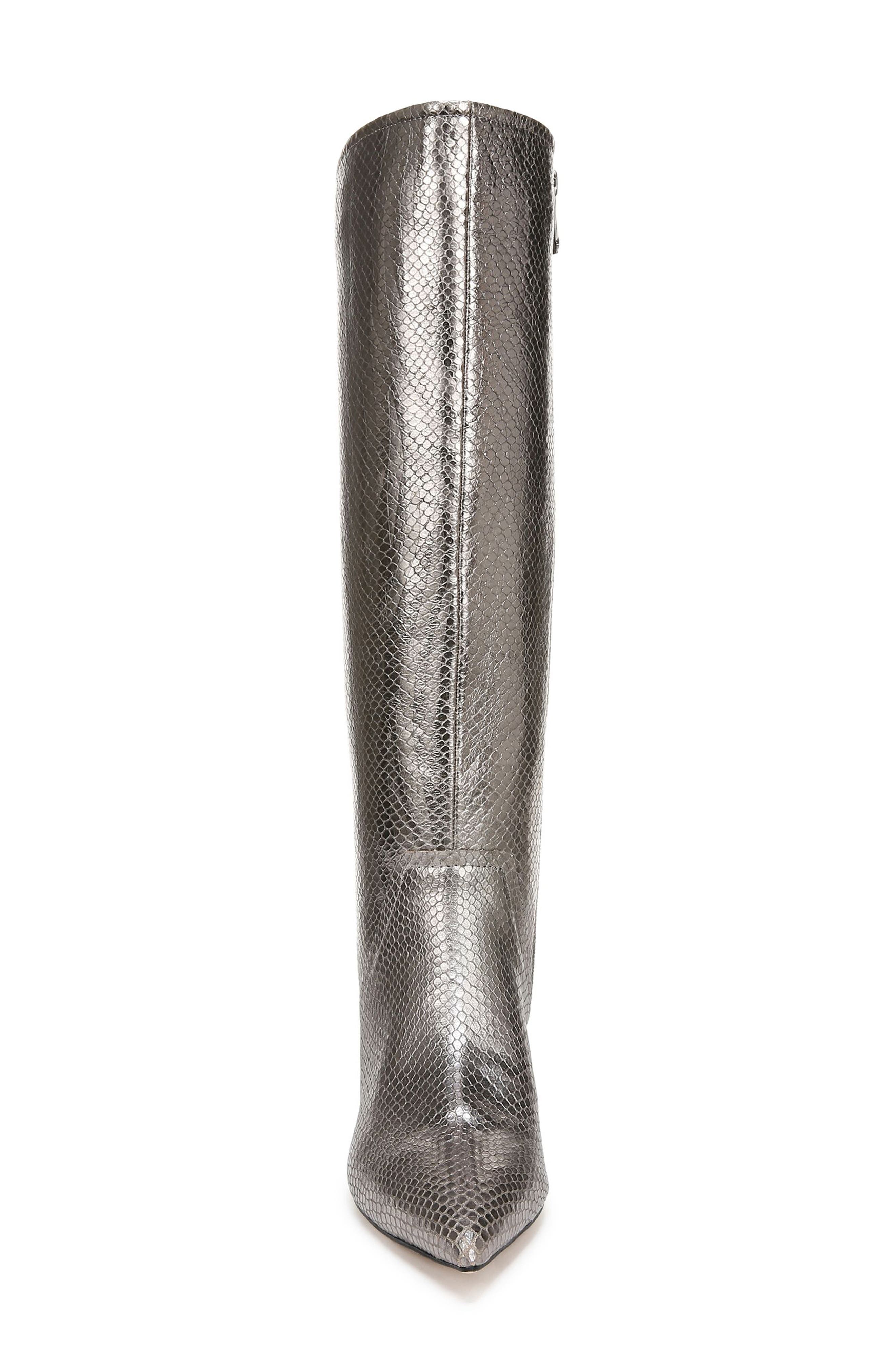 27 EDIT Naturalizer Nikita Kitten Heel Tall Boot, Alternate, color, Silver