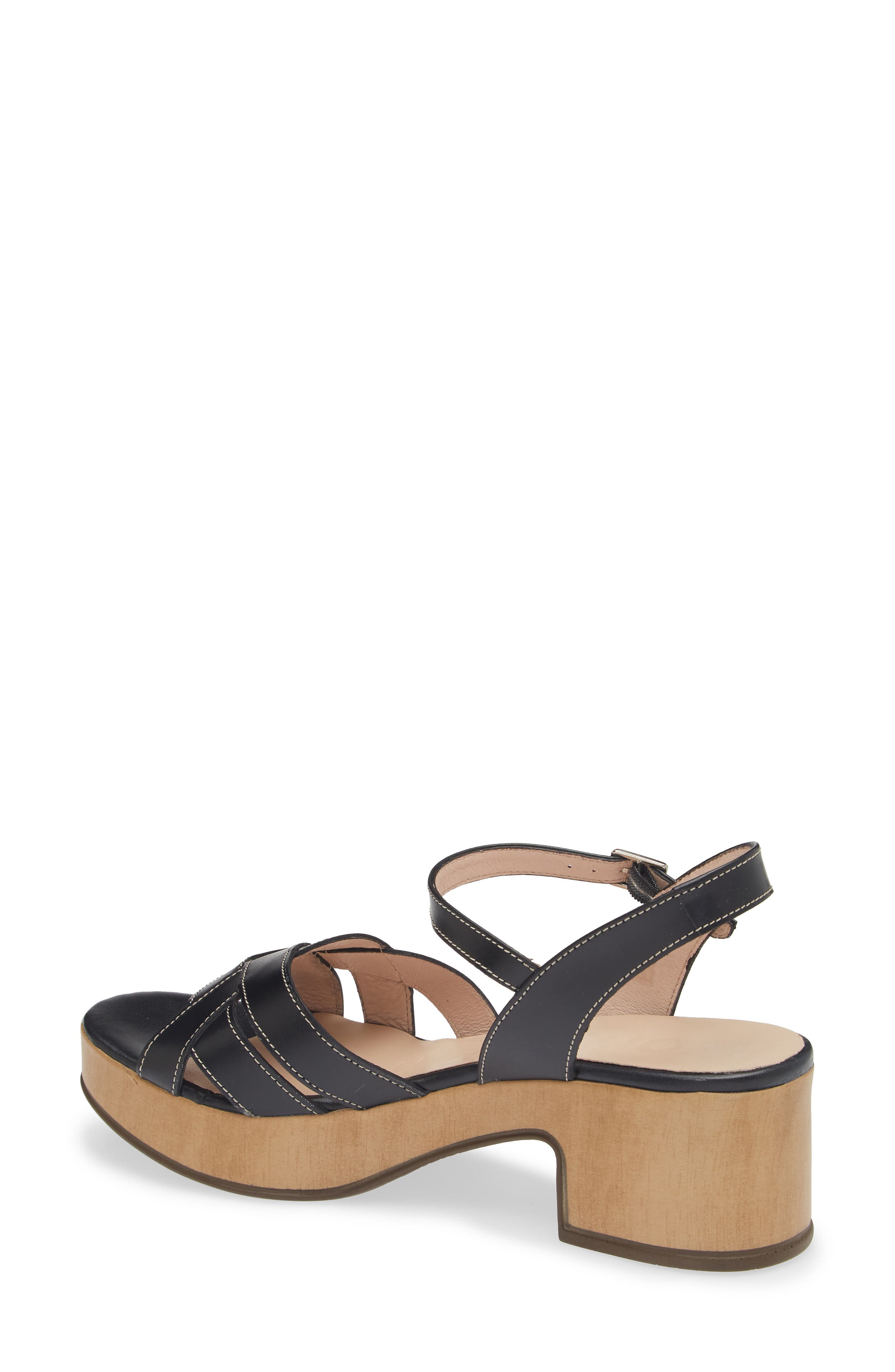 Wonders Ankle Strap Platform Sandal, Alternate, color, Tokat Black