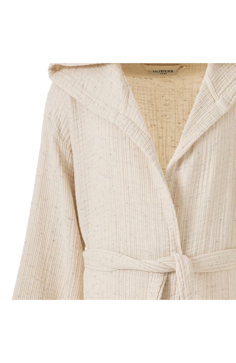 Olive & Linen Soho Supersoft Robe, Alternate, color, Ecru Black Dots - L/Xl