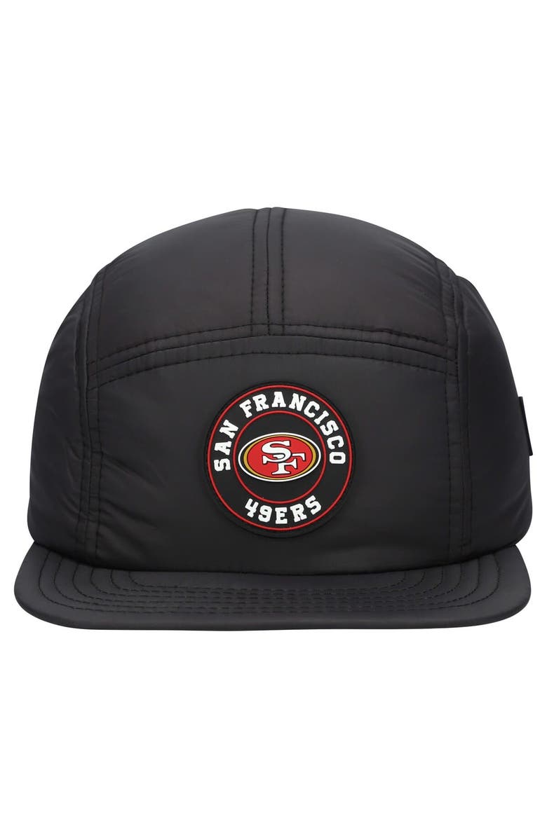 New Era Men's New Era  Black San Francisco 49ers Quilted Camper Adjustable Hat, Alternate, color, Black