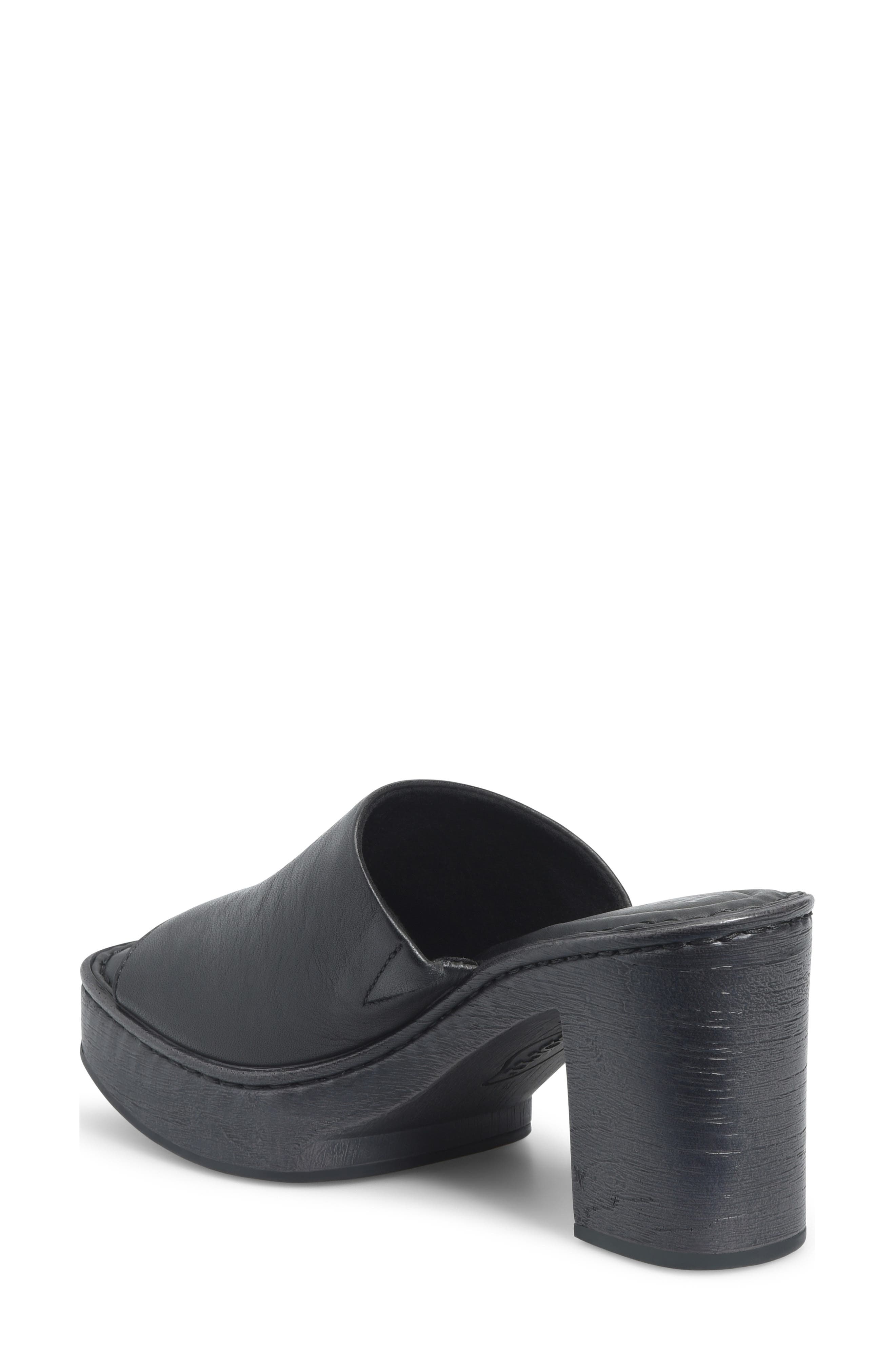 Børn Nix Platform Slide Sandal, Alternate, color, Black Leather