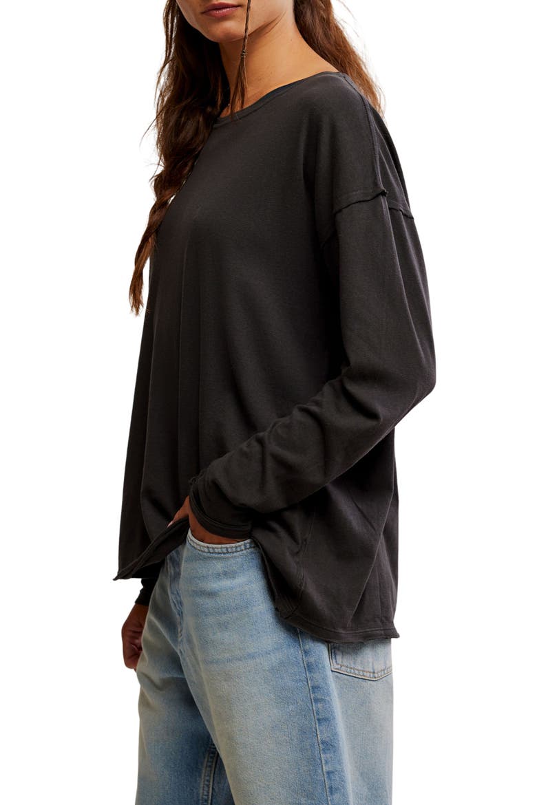 Nina Long Sleeve T-Shirt, Alternate, color, BLACK