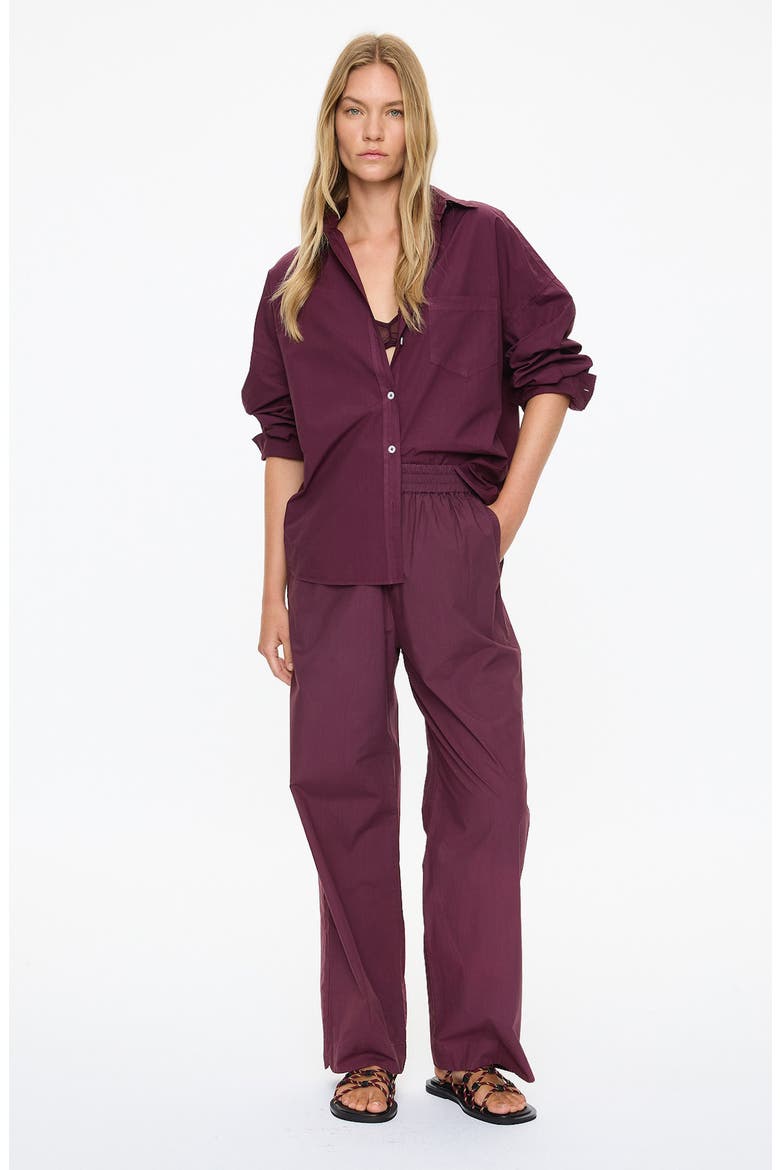 Cala Cotton Drawstring Pants, Alternate, color, CHERRY