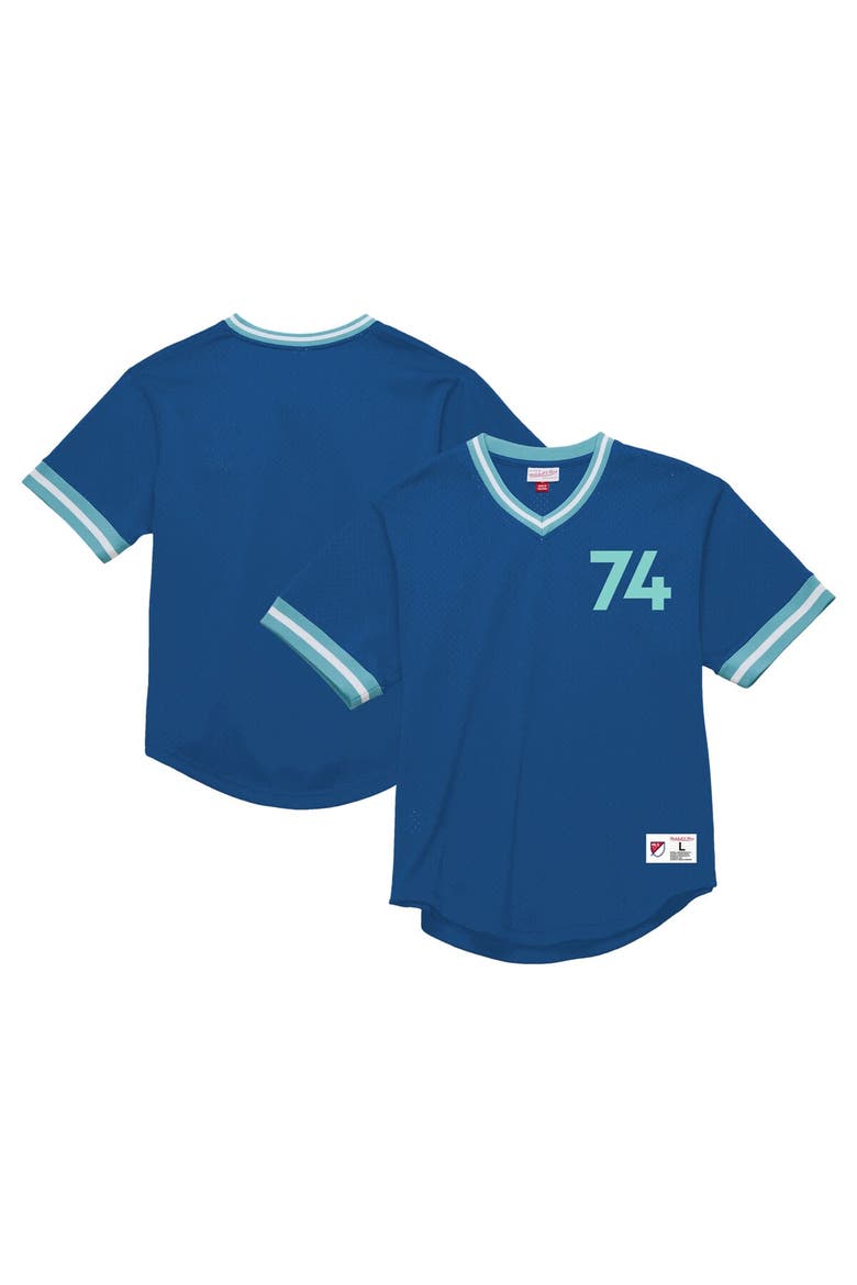 Men's Mitchell & Ness Blue Seattle Sounders FC Mesh Fashion Jersey, Main, color, Blue