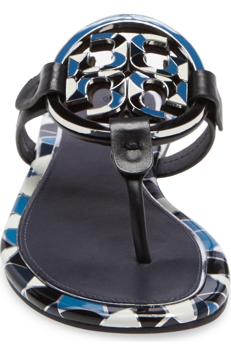 Tory Burch Miller Enamel Logo Sandal, Alternate, color,