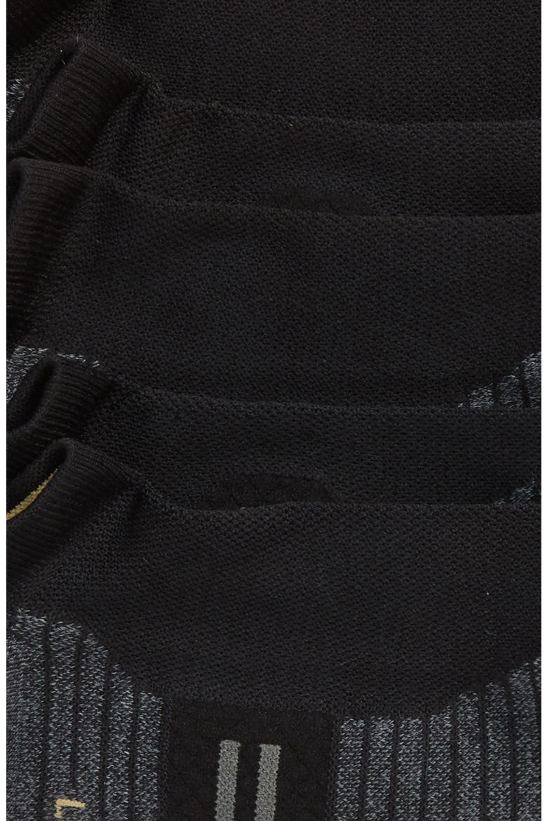 3-Pack Run Light No-Show Socks, Alternate, color, BLACK