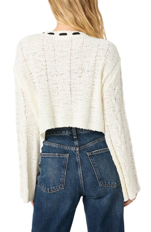 Lush Textured Cable Stitch Sweater In Neutral