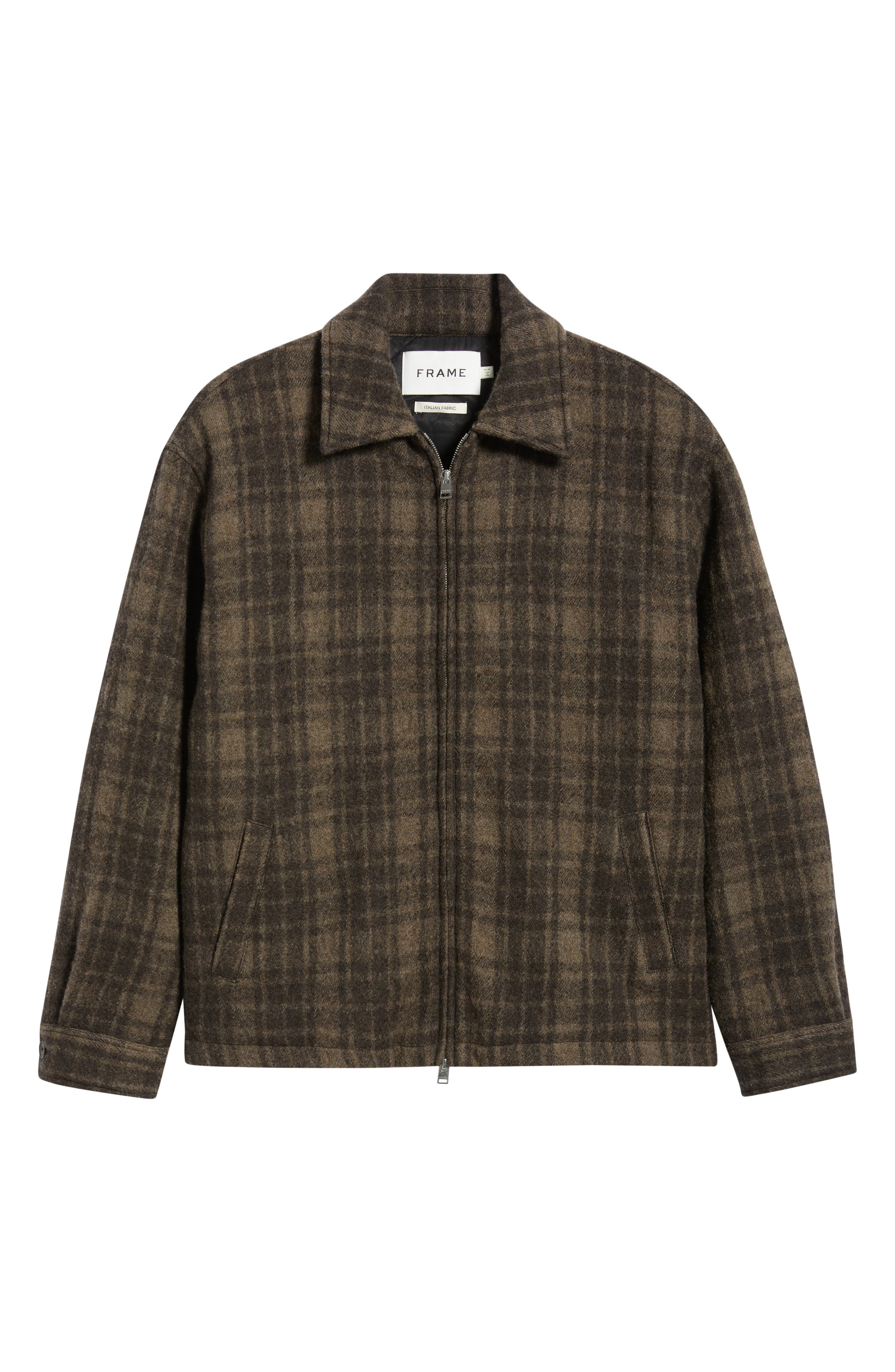 FRAME Insulated Check Wool Tweed Jacket (Men) | Nordstrom