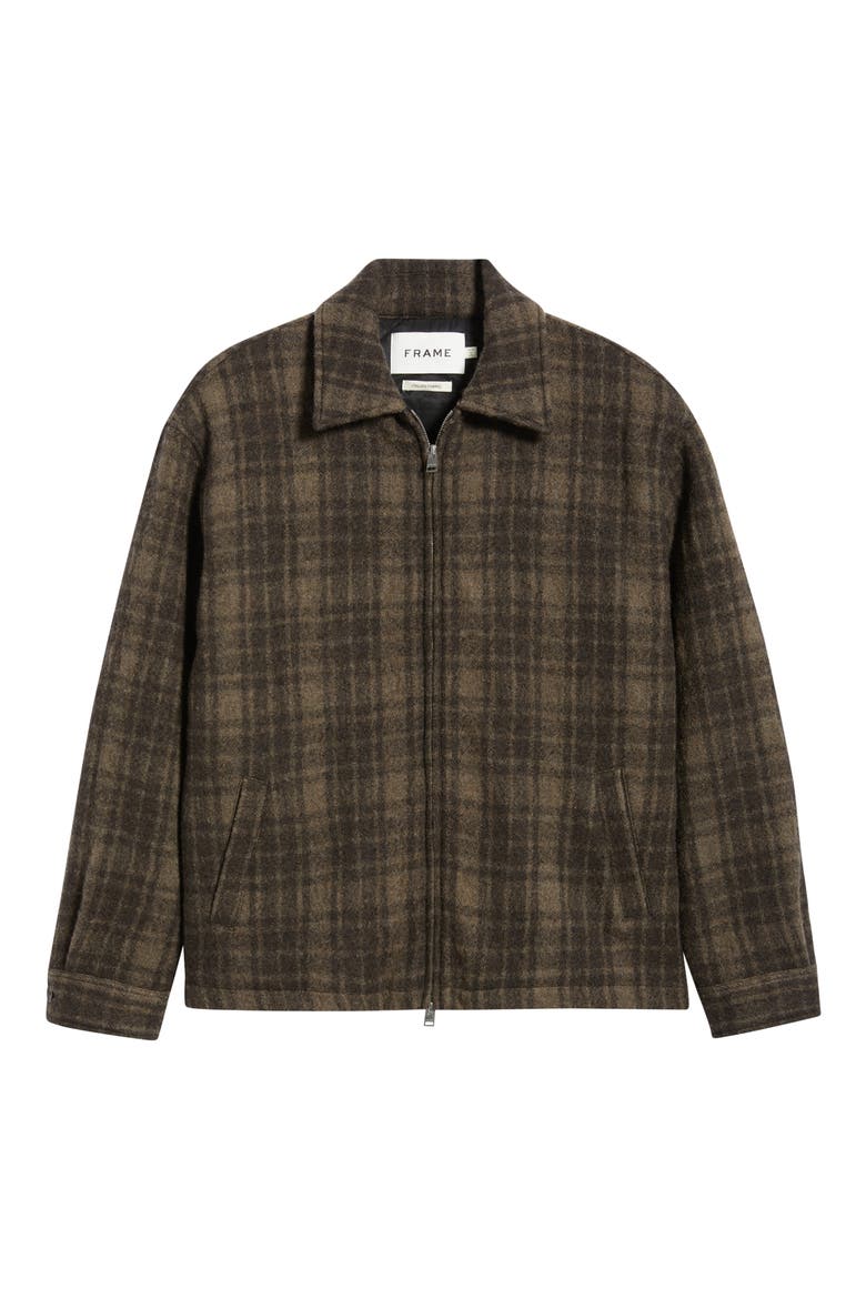 Insulated Check Wool Tweed Jacket, Alternate, color, BROWN PLAID