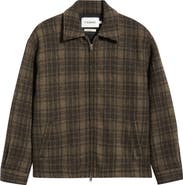 FRAME Insulated Check Wool Tweed Jacket