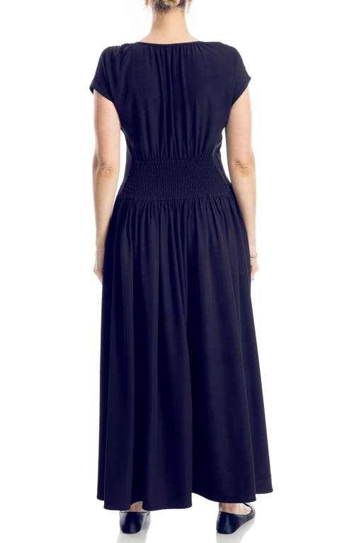 Max Studio Front Keyhole Maxi Dress In Blue