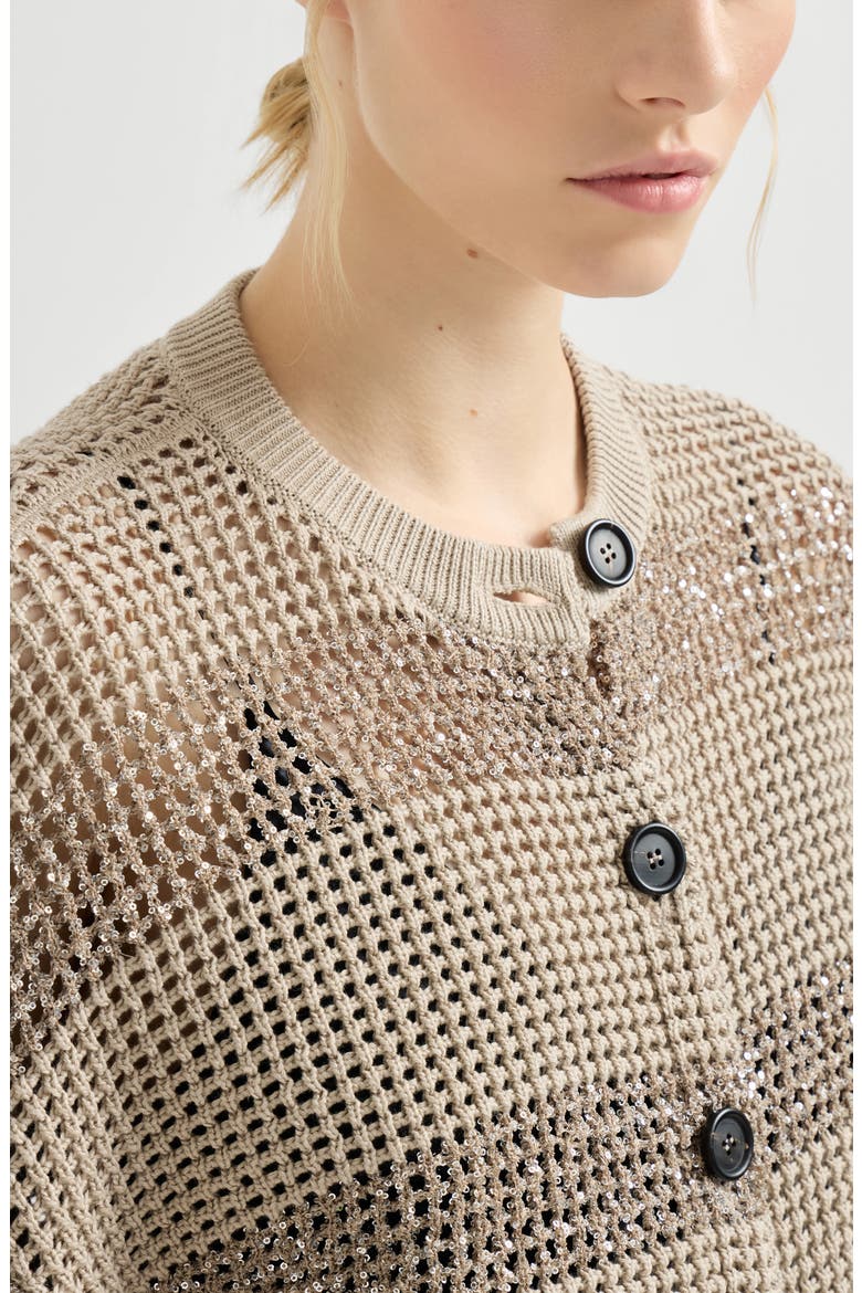 Cropped cardigan, Alternate, color, Sand