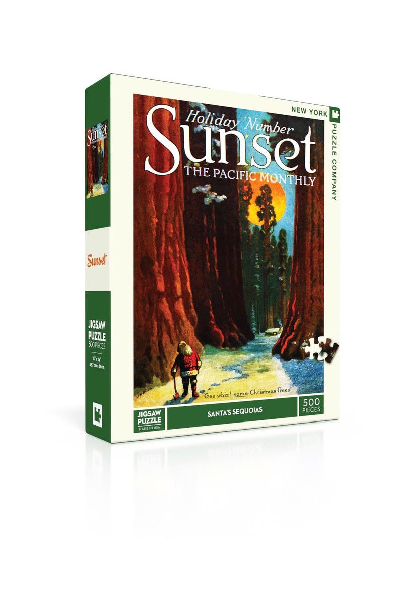 NEW YORK PUZZLE COMPANY Santa's Sequoias 500 Piece Puzzle, Alternate, color, 