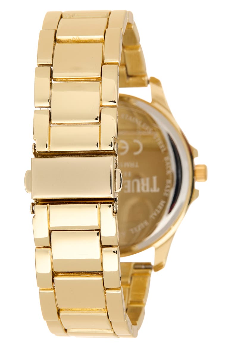 Arched Logo Bracelet Watch, 42.6mm, Alternate, color, GOLD