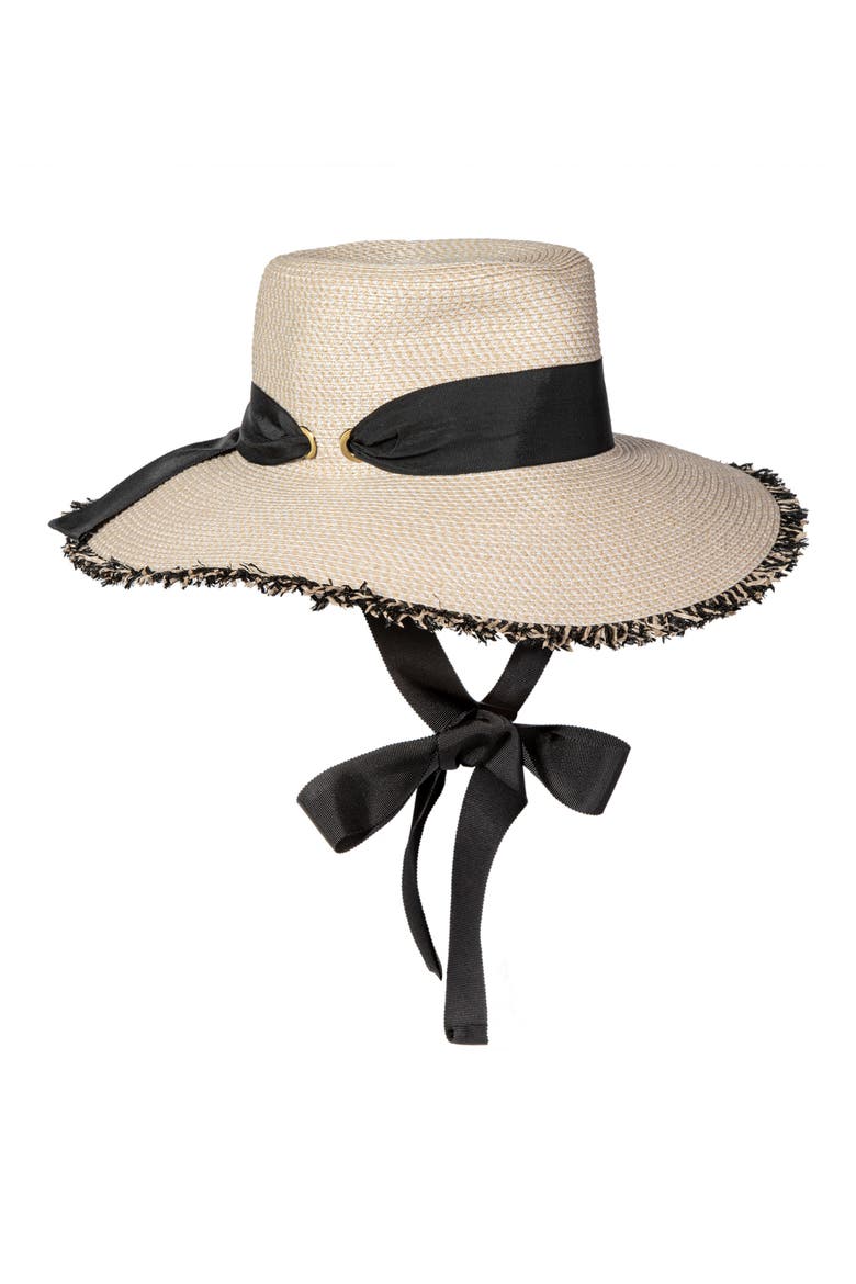 Squishee® Aruba Sun Hat, Main, color, CREAM/ BLACK