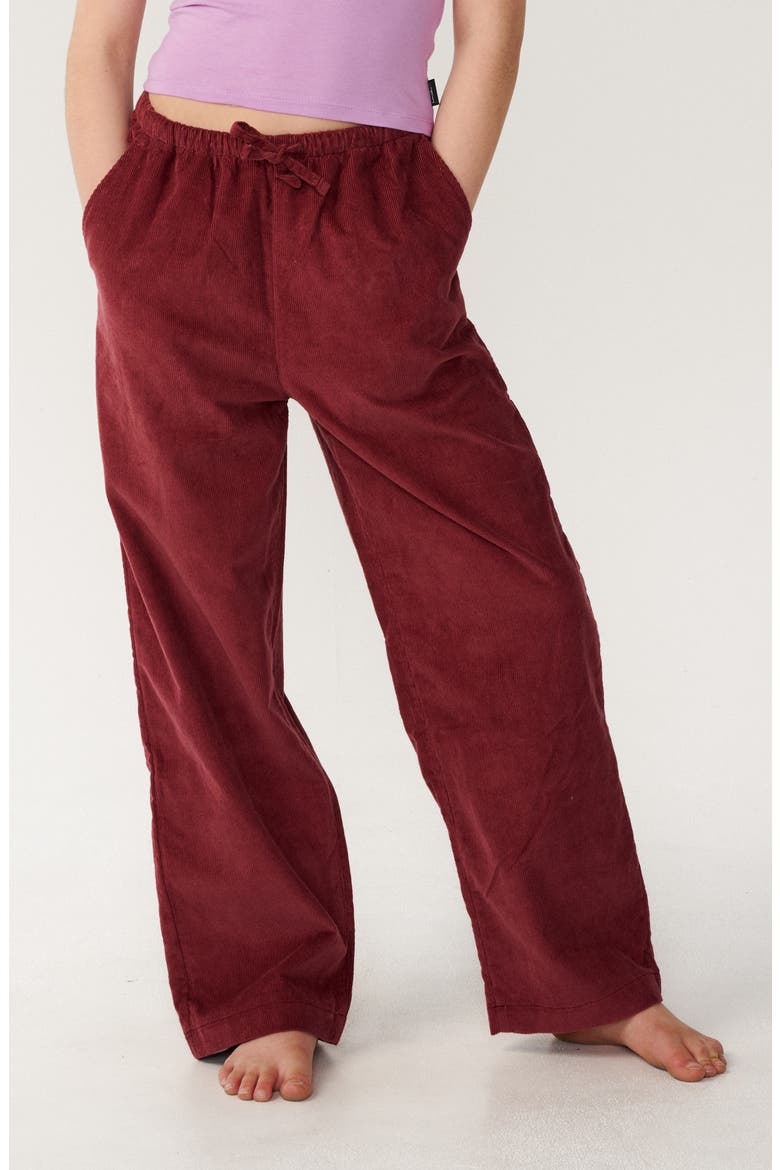 Kids' Keepsakes Corduroy Cotton Pants, Main, color, DARK PLUM