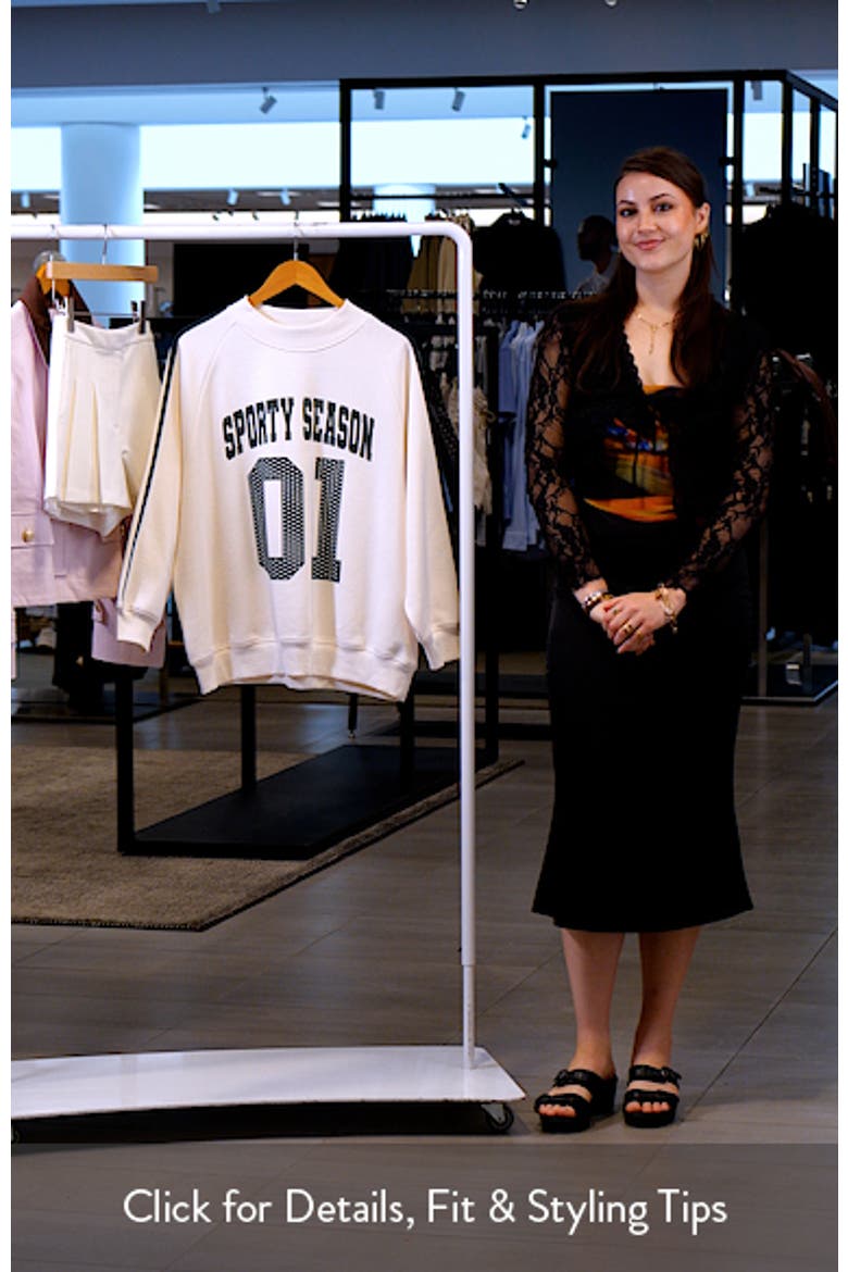 Sporty Season Mock Neck Graphic Sweatshirt video