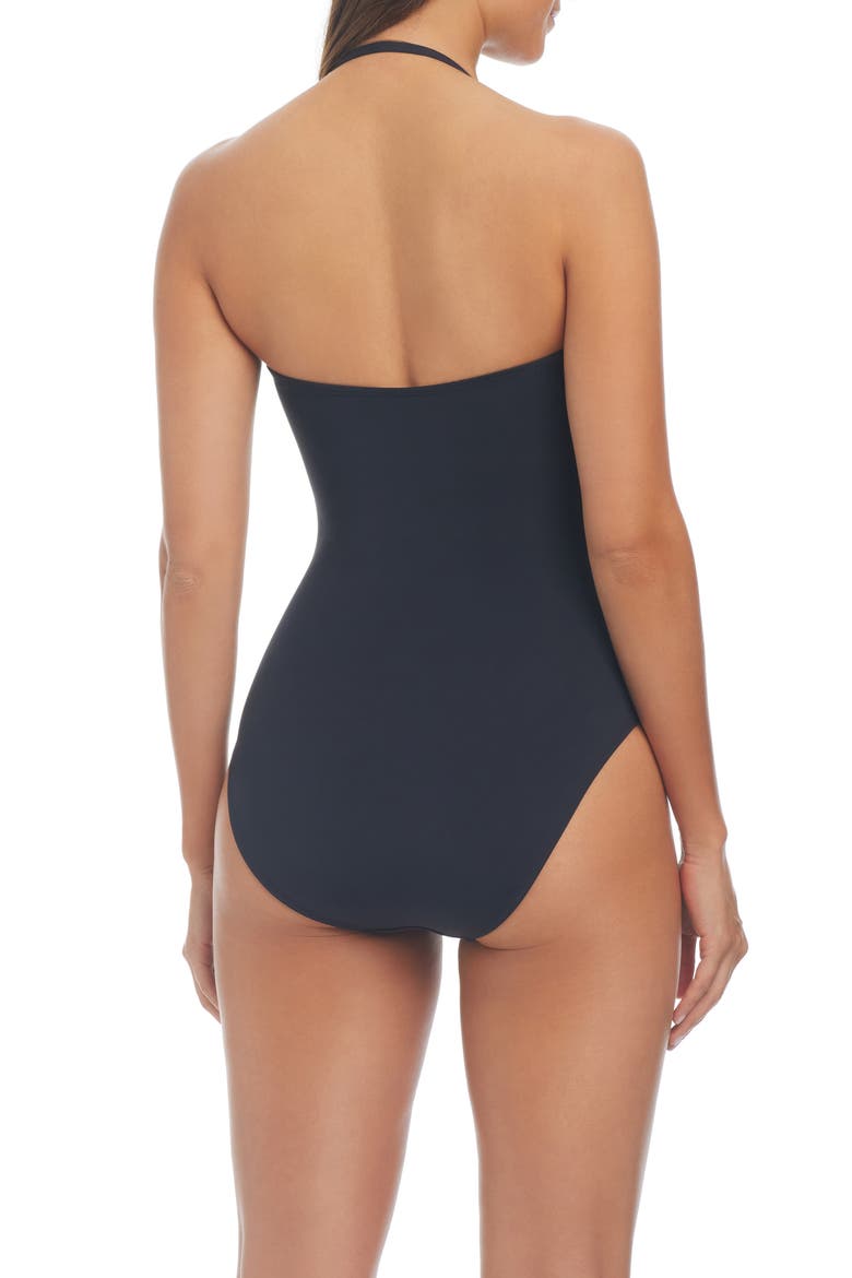 Kore Twist One-Piece Swimsuit, Alternate, color, BLACK