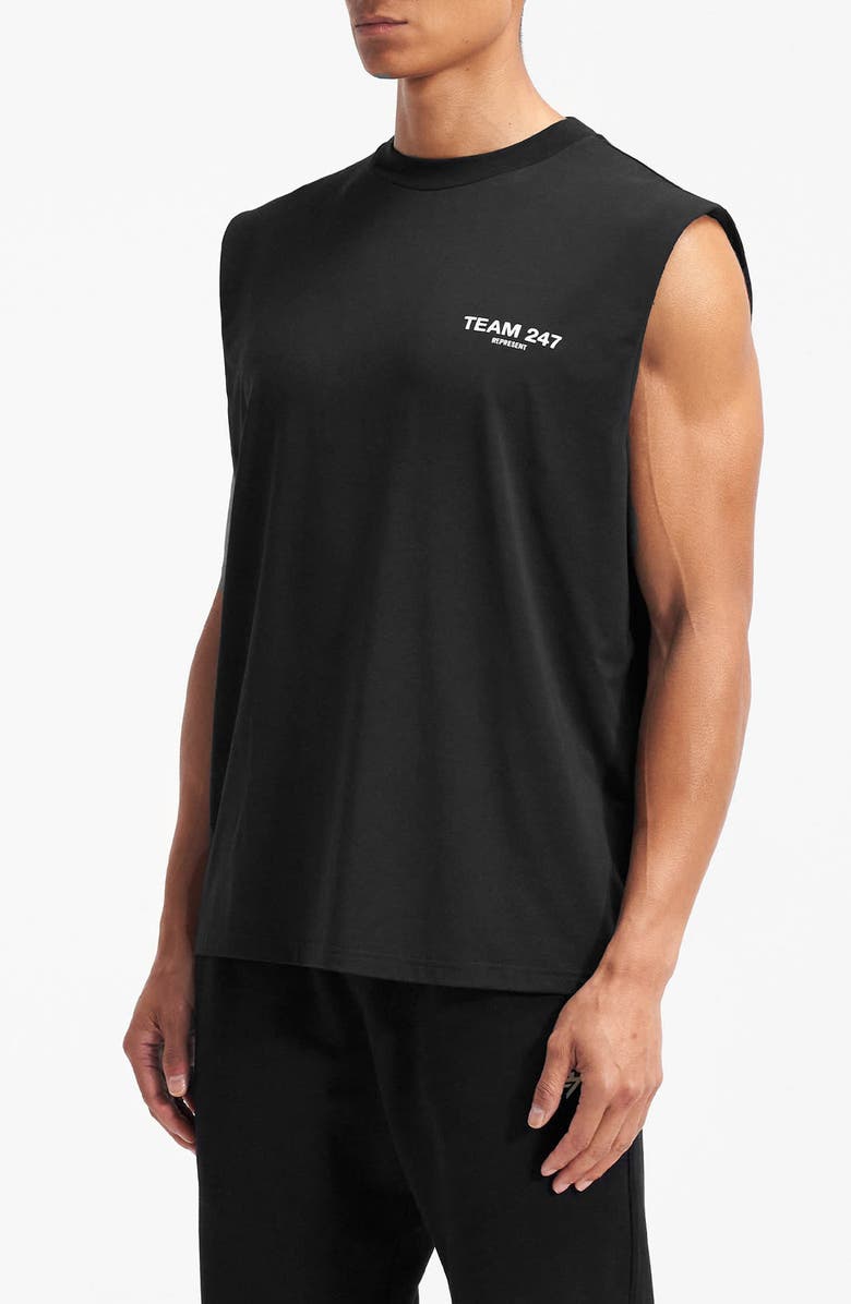 Represent Team 247 Oversize Graphic Tank, Alternate, color, Jet Black