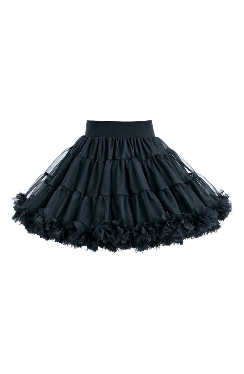 Mimi Tutu Bow Tulle Skirt, Alternate, color, Black