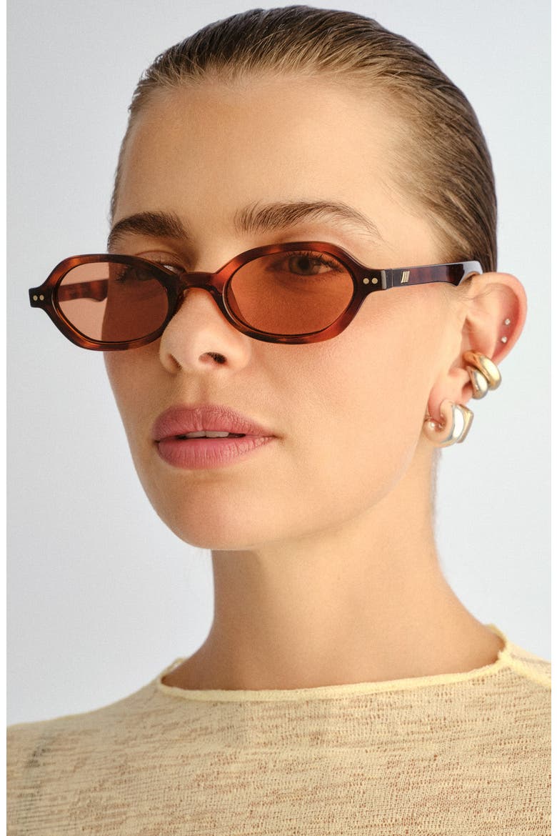 Gender Inclusive Foundry 52mm Rectangular Sunglasses, Alternate, color, TORT